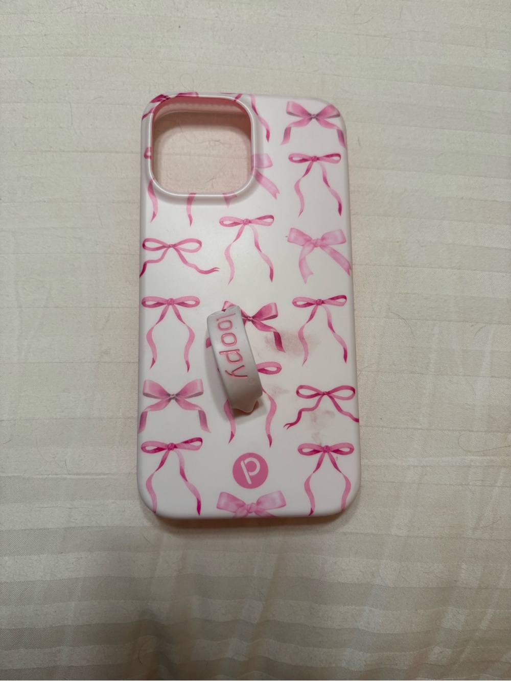 Pink ribbon loopy
